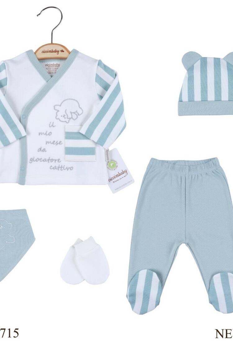 Newborn - 5 Lİ AYICIK ZIBIN SETİ 1043-4715 - Brand: Ciccimbaby - Women & Kids, Baby Clothes Wholesale - Globality Store