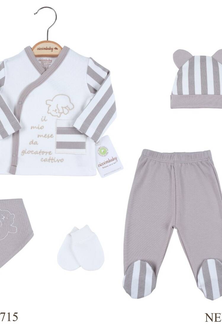Newborn - 5 Lİ AYICIK ZIBIN SETİ 1043-4715 - Brand: Ciccimbaby - Women & Kids, Baby Clothes Wholesale - Globality Store