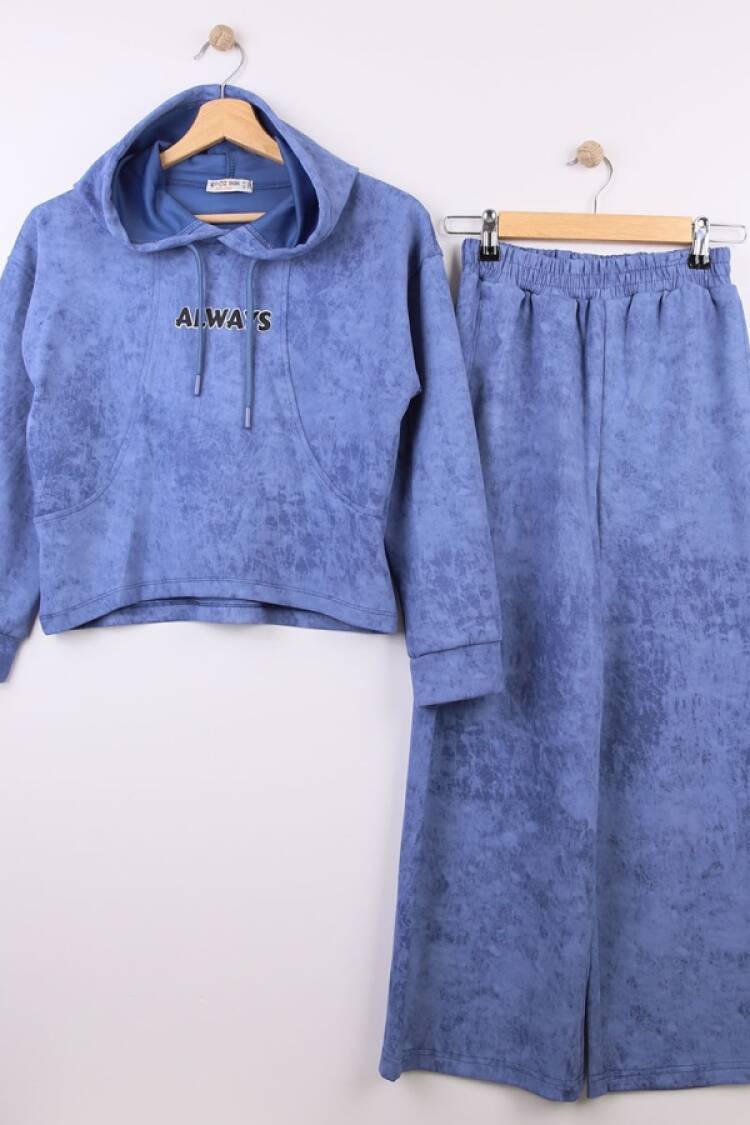 Girls' Suits - B1 - Always Baskılı Kız Takım - Brand: ÖZ BEBE - Women & Kids, Baby Clothes Wholesale - Globality Store