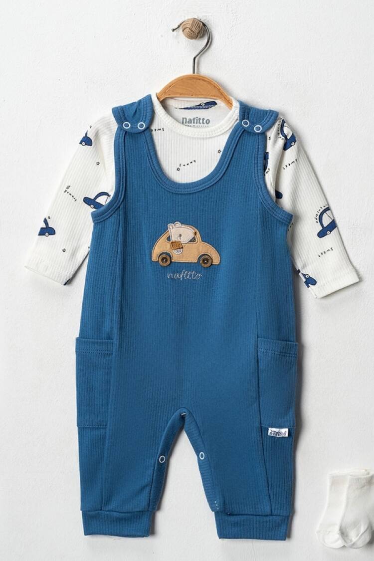 Baby Rompers and Overalls - B1 - Araba Desenli Erkek Tulum - Brand: NAFİTTO - Women & Kids, Baby Clothes Wholesale - Globality Store