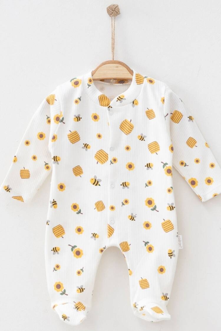 Baby Rompers and Overalls - B1 - Arı Desenli Patikli Kız Tulum - Brand: NAYINOM - Women & Kids, Baby Clothes Wholesale - Globality Store