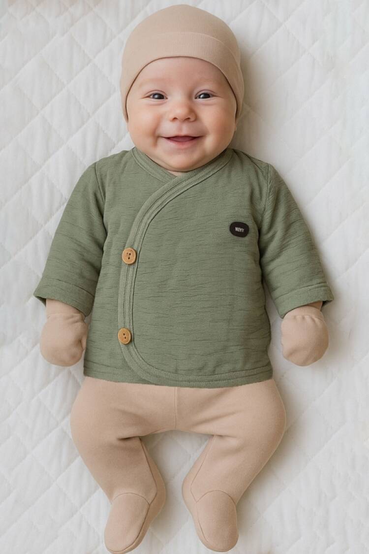 Newborn - B1 - Armalı Erkek 5li Zıbın Set - Brand: BEYAZ BEBEK - Women & Kids, Baby Clothes Wholesale - Globality Store