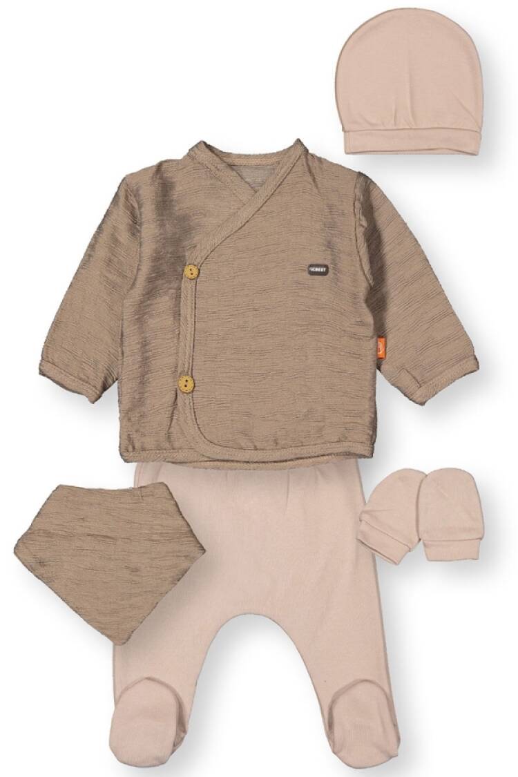 Newborn - B1 - Armalı Erkek 5li Zıbın Set - Brand: BEYAZ BEBEK - Women & Kids, Baby Clothes Wholesale - Globality Store