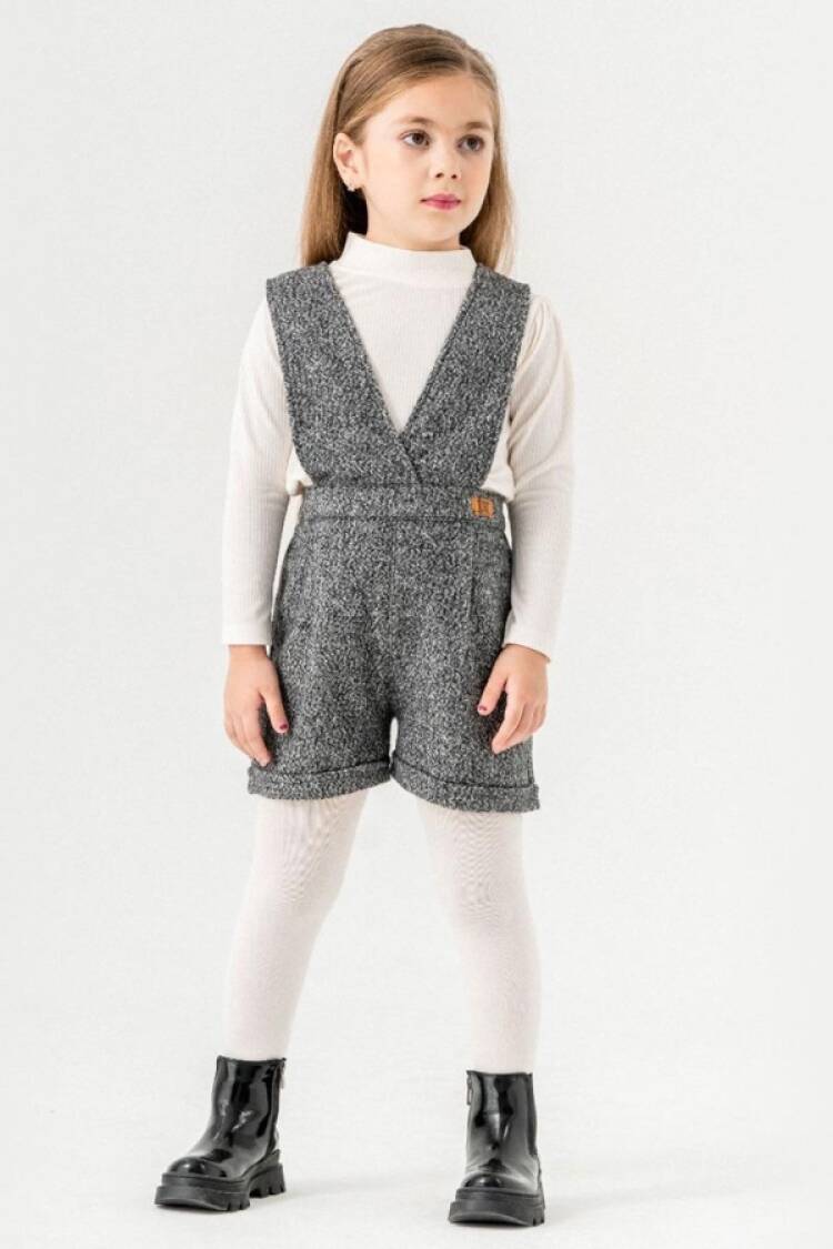 Girl's Jumpsuit - B1 - Armalı Kız Salopet İkili Set - Brand: ECOLKIZ - Women & Kids, Baby Clothes Wholesale - Globality Store