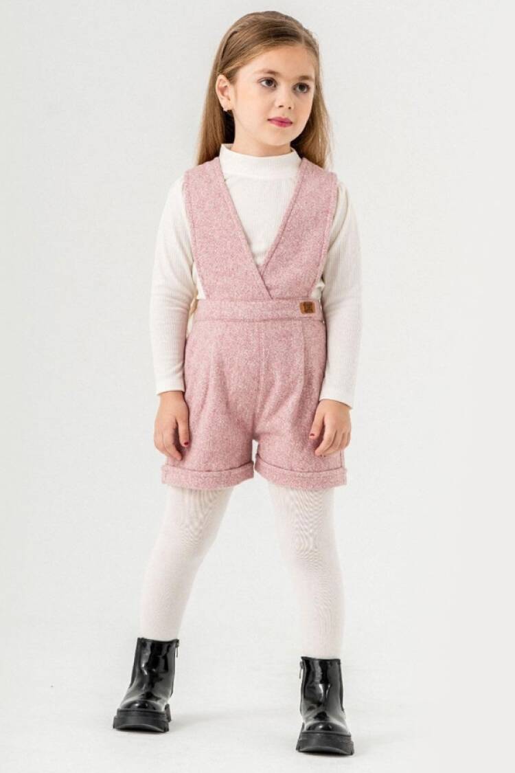 Girl's Jumpsuit - B1 - Armalı Kız Salopet İkili Set - Brand: ECOLKIZ - Women & Kids, Baby Clothes Wholesale - Globality Store