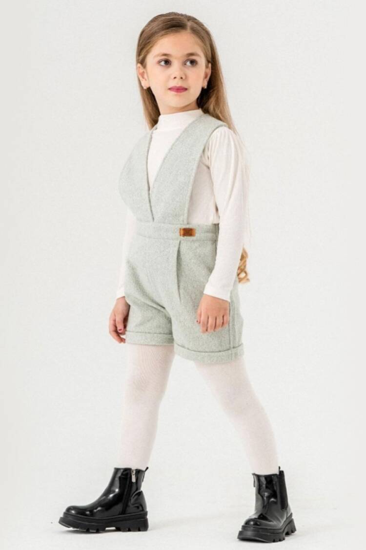 Girl's Jumpsuit - B1 - Armalı Kız Salopet İkili Set - Brand: ECOLKIZ - Women & Kids, Baby Clothes Wholesale - Globality Store
