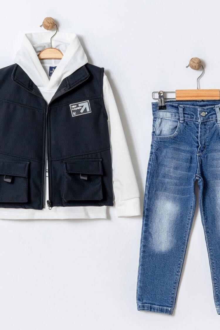 Boys' Sets - B1 - Armalı Yelekli Erkek Takım - Brand: BARKOD - Women & Kids, Baby Clothes Wholesale - Globality Store