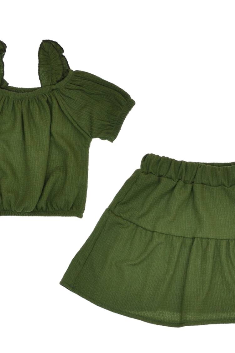 Girls' Suits - B1 - Askılı Bürümcük Kız Takım - Brand: LYRA KİDS - Women & Kids, Baby Clothes Wholesale - Globality Store