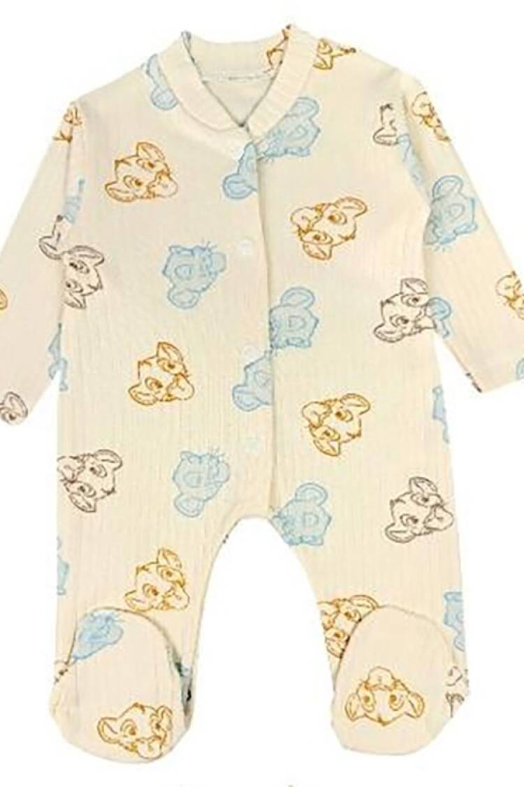 Baby Rompers and Overalls - B1 - Aslan Desenli Raporlu Patikli Erkek Bebe Tulum - Brand: SÜPERMİNİ - Women & Kids, Baby Clothes Wholesale - Globality Store