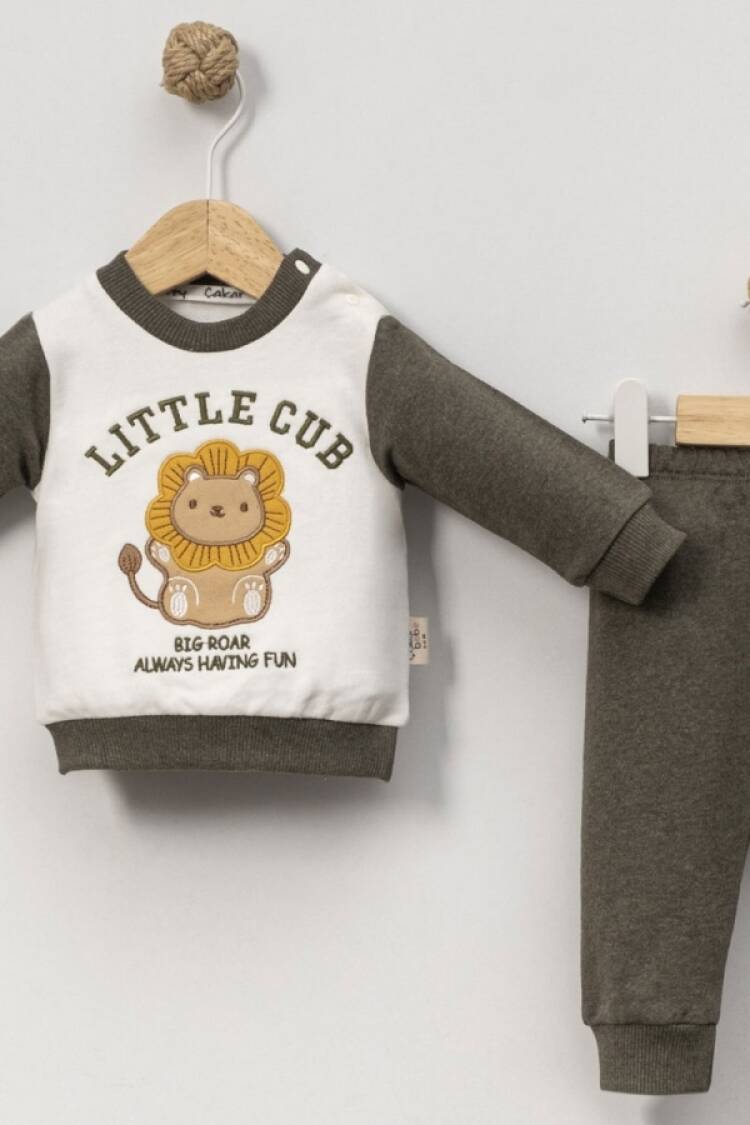 Baby Sets - B1 - Aslan Nakışlı Erkek Bebe Takım - Brand: CAYZEN - Women & Kids, Baby Clothes Wholesale - Globality Store