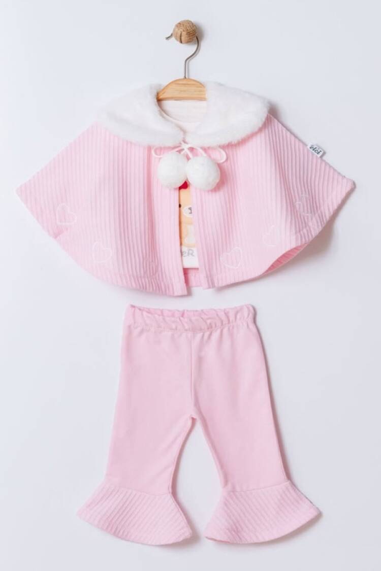 Baby Sets - B1 - Ayıcık Baskılı Kız Polarlı Takım - Brand: ELCİ BABY - Women & Kids, Baby Clothes Wholesale - Globality Store
