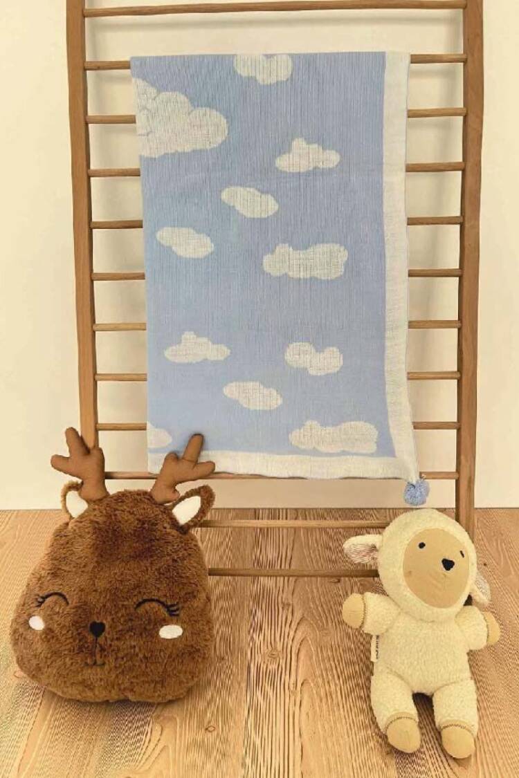 Sleep Products - Baby Knitted Throw Cloudy Blanket 1062-91103 - Brand: Jojomini - Women & Kids, Baby Clothes Wholesale - Globality Store