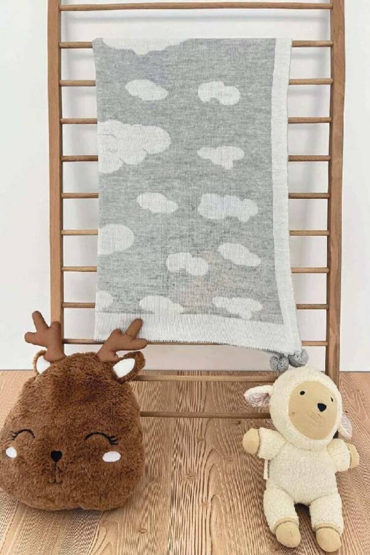Sleep Products - Baby Knitted Throw Cloudy Blanket 1062-91103 - Brand: Jojomini - Women & Kids, Baby Clothes Wholesale - Globality Store
