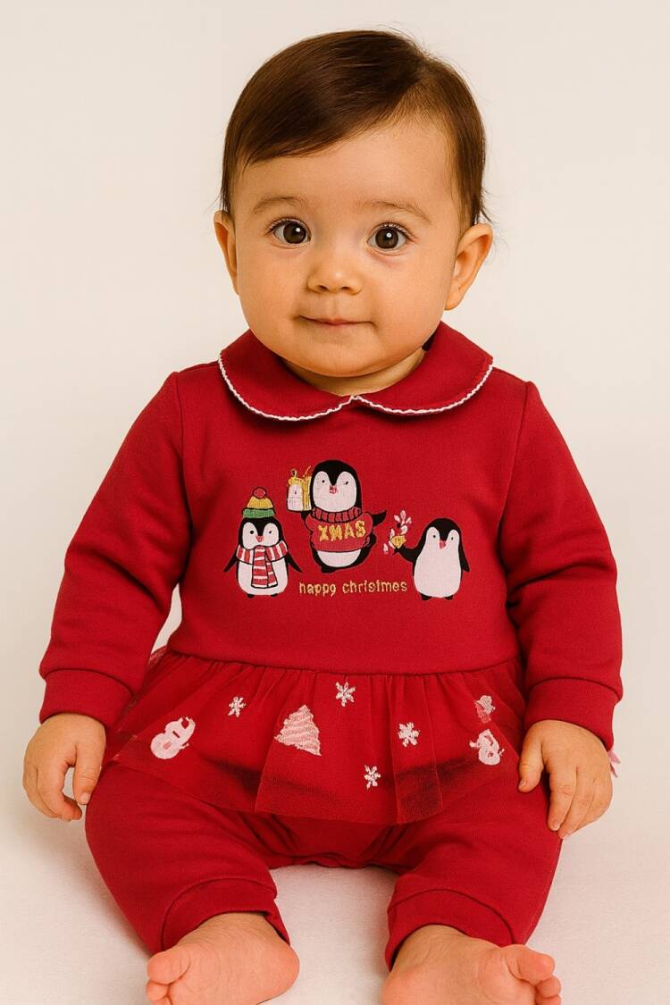 Girl's Jumpsuit - 17101 - Baby Romper with Christmas Pattern - Brand: interkidsy - Women & Kids, Baby Clothes Wholesale - Globality Store
