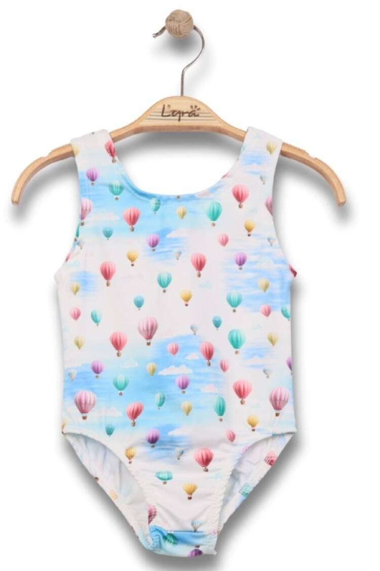 Mayo &amp; Deniz Şortu - B1 - Balon Desenli Kız Mayo - Brand: LYRA KİDS - Women & Kids, Baby Clothes Wholesale - Globality Store