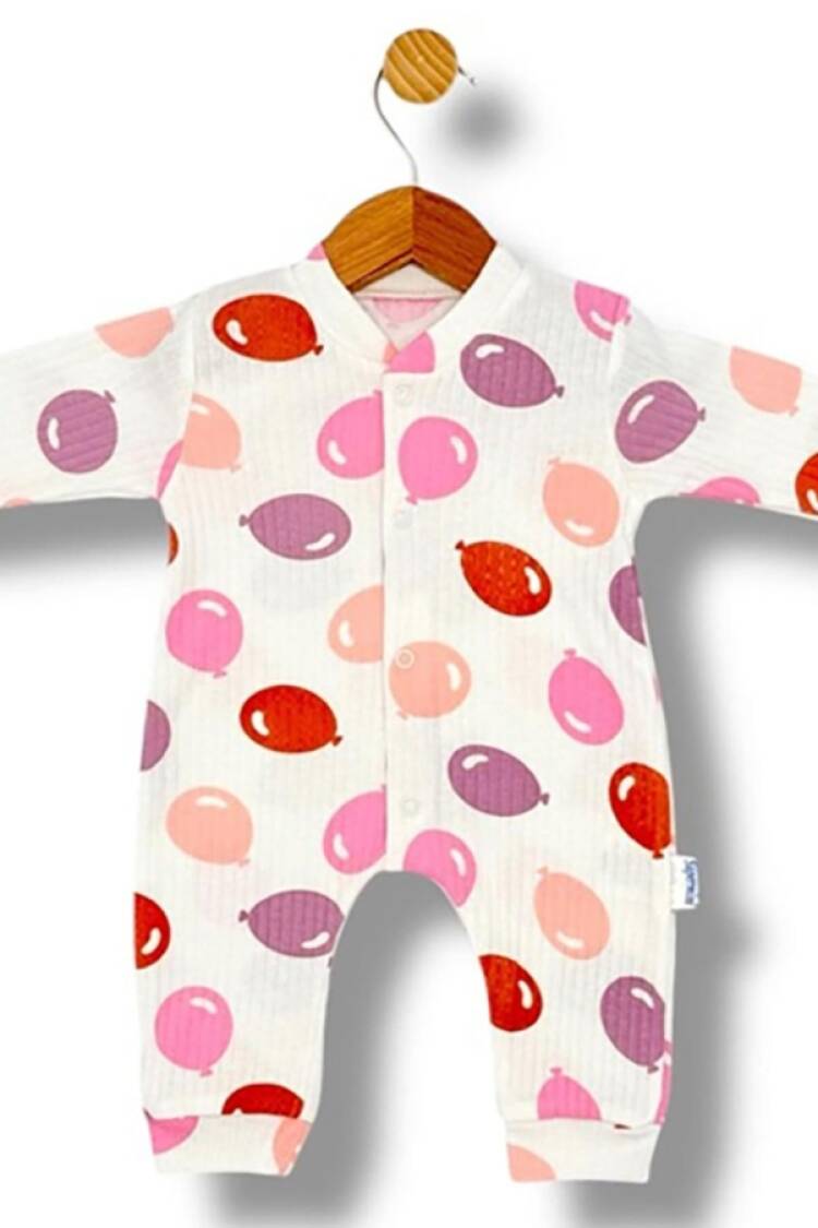 Baby Rompers and Overalls - B1 - Balon Desenli Raporlu Unisex Bebe Tulum - Brand: SÜPERMİNİ - Women & Kids, Baby Clothes Wholesale - Globality Store