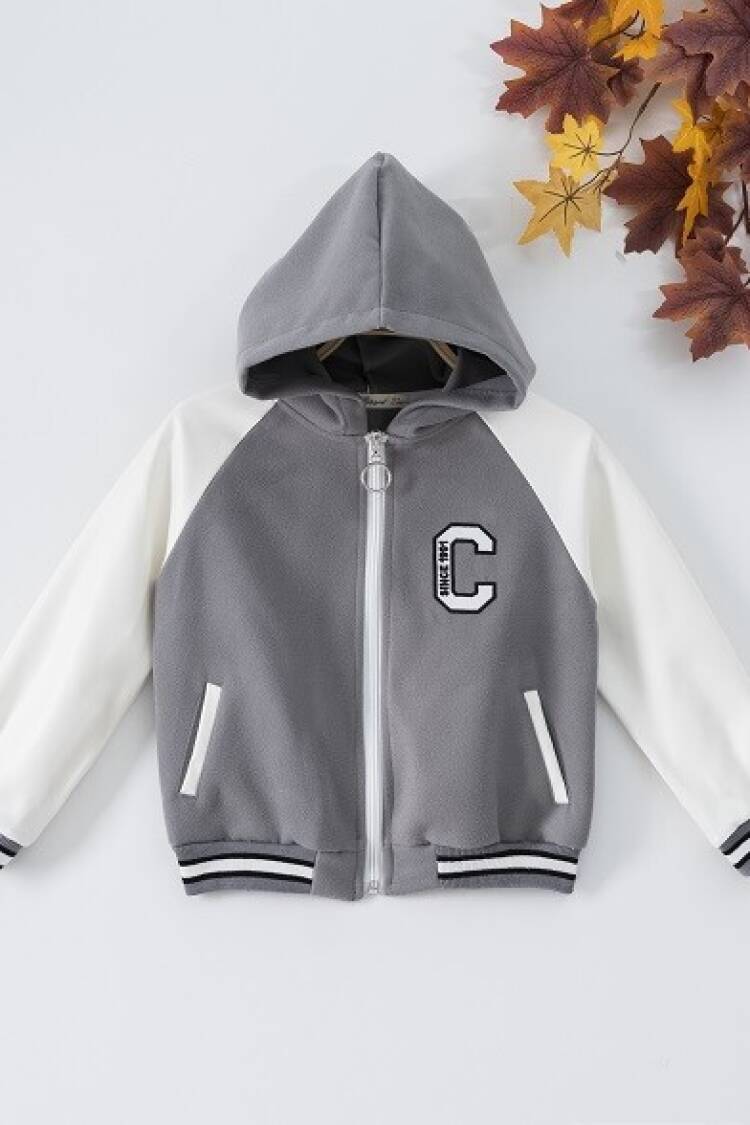 Girls' Outerwear - COLLEGE KAPONLU HIRKA 1016-22255 - Brand: Büşra Bebe - Women & Kids, Baby Clothes Wholesale - Globality Store