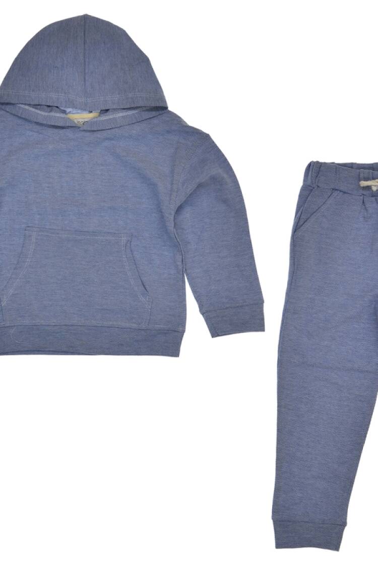 Girls' Suits - B1 - Cep Detaylı Kapşonlu Takım - Brand: İSOBEL - Women & Kids, Baby Clothes Wholesale - Globality Store