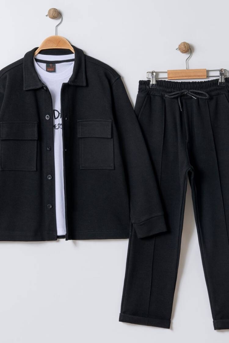 Boys' Sets - B1 - Cepli Ceketli Erkek Takım - Brand: BARKOD - Women & Kids, Baby Clothes Wholesale - Globality Store