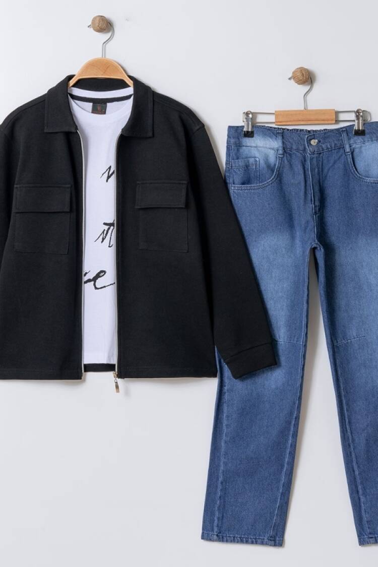 Boys' Sets - B1 - Cepli Ceketli Erkek Takım - Brand: BARKOD - Women & Kids, Baby Clothes Wholesale - Globality Store