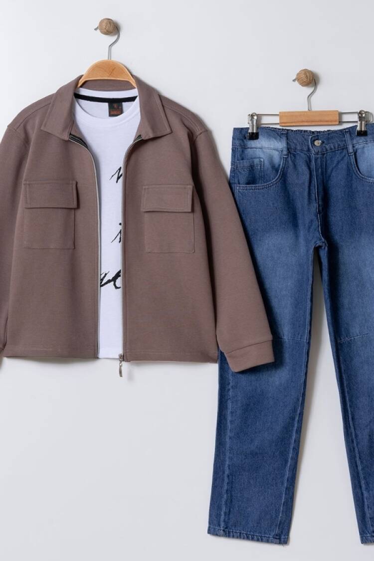 Boys' Sets - B1 - Cepli Ceketli Erkek Takım - Brand: BARKOD - Women & Kids, Baby Clothes Wholesale - Globality Store