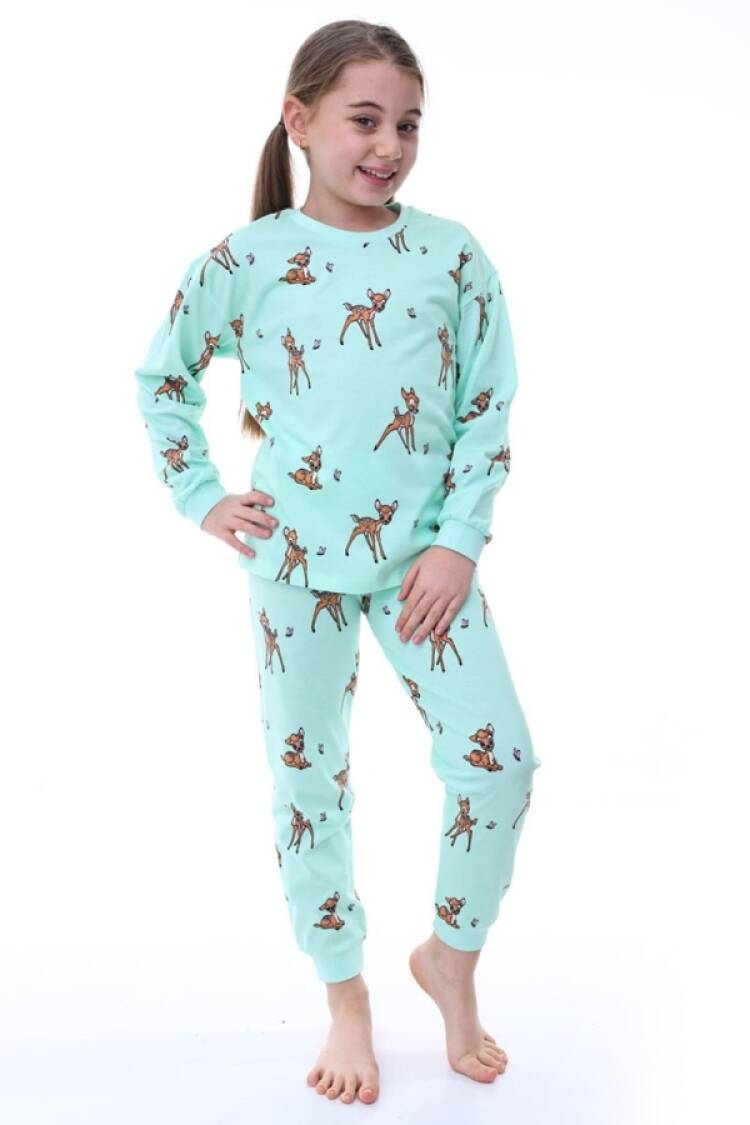 Girl's Pajamas - B1 - Ceylan Desenli Kız Pijama Takım - Brand: İSOBEL - Women & Kids, Baby Clothes Wholesale - Globality Store