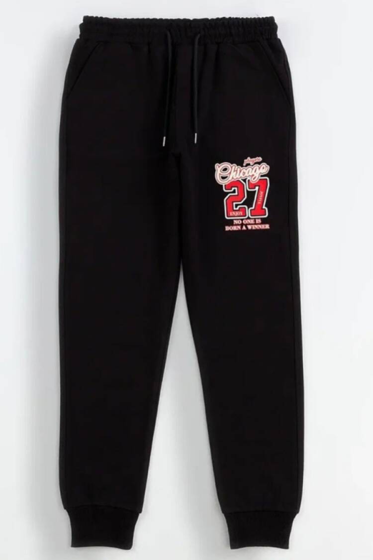 Eşofman Tek Alt - B1 - Chicago 27 Baskılı Erkek Tek Alt - Brand: CARİBOU - Women & Kids, Baby Clothes Wholesale - Globality Store