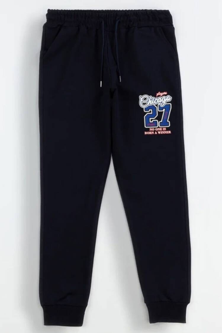 Eşofman Tek Alt - B1 - Chicago 27 Baskılı Erkek Tek Alt - Brand: CARİBOU - Women & Kids, Baby Clothes Wholesale - Globality Store