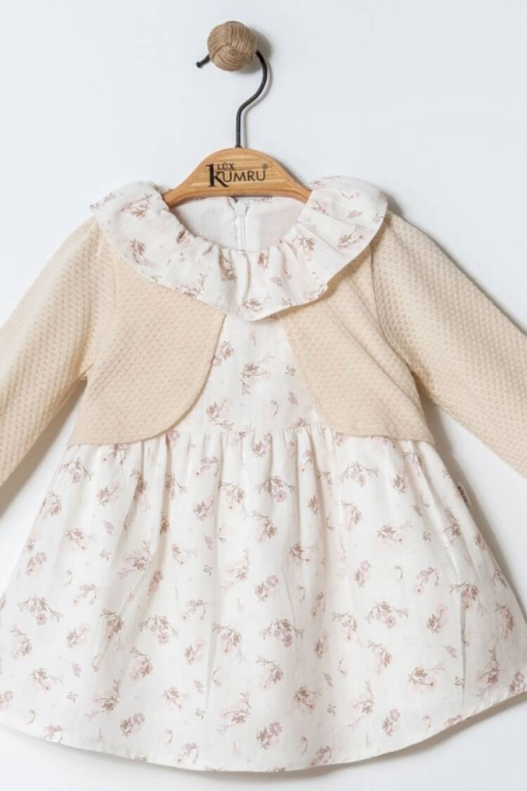 Baby Rompers and Overalls - B1 - Çiçek Desenli Bolerolu Elbise - Brand: KUMRU - Women & Kids, Baby Clothes Wholesale - Globality Store