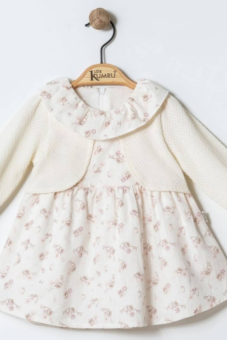 Baby Rompers and Overalls - B1 - Çiçek Desenli Bolerolu Elbise - Brand: KUMRU - Women & Kids, Baby Clothes Wholesale - Globality Store
