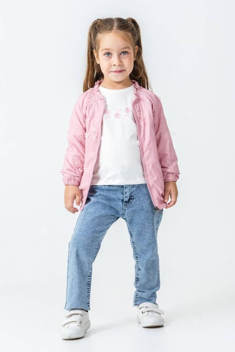 Girls' Suits - B1 - Çiçek Desenli Ceketli Kız Takım - Brand: PAMPAL KİDS - Women & Kids, Baby Clothes Wholesale - Globality Store