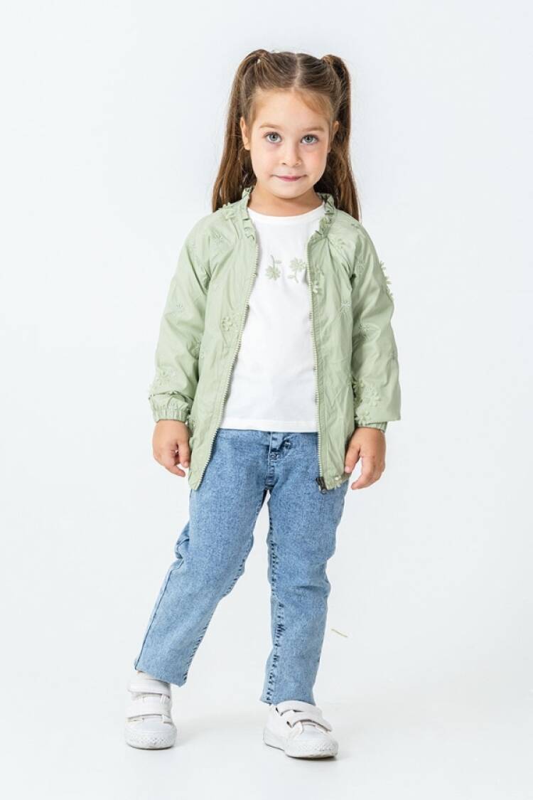 Girls' Suits - B1 - Çiçek Desenli Ceketli Kız Takım - Brand: PAMPAL KİDS - Women & Kids, Baby Clothes Wholesale - Globality Store