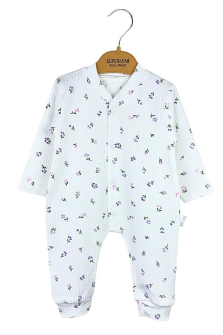 Baby Rompers and Overalls - B1 - Çiçek Desenli Kız Bebe Tulum - Brand: SÜPERMİNİ - Women & Kids, Baby Clothes Wholesale - Globality Store