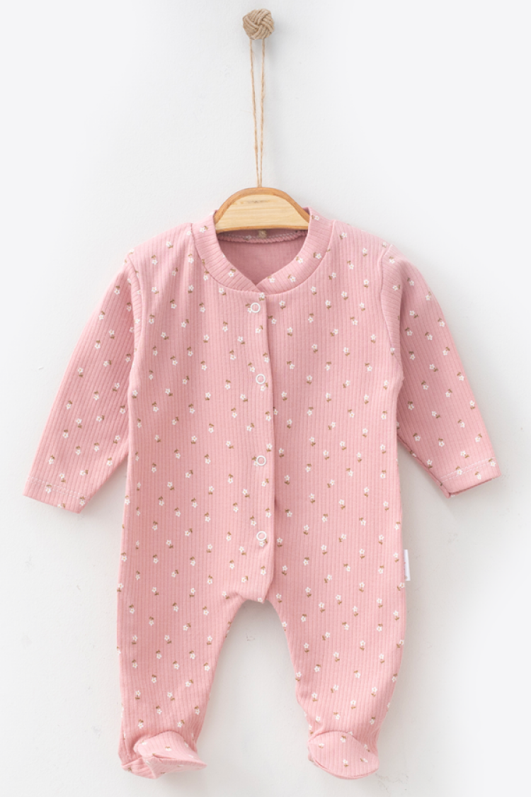Baby Rompers and Overalls - B1 - Çiçek Desenli Raporlu Kız Tulum - Brand: NAYINOM - Women & Kids, Baby Clothes Wholesale - Globality Store