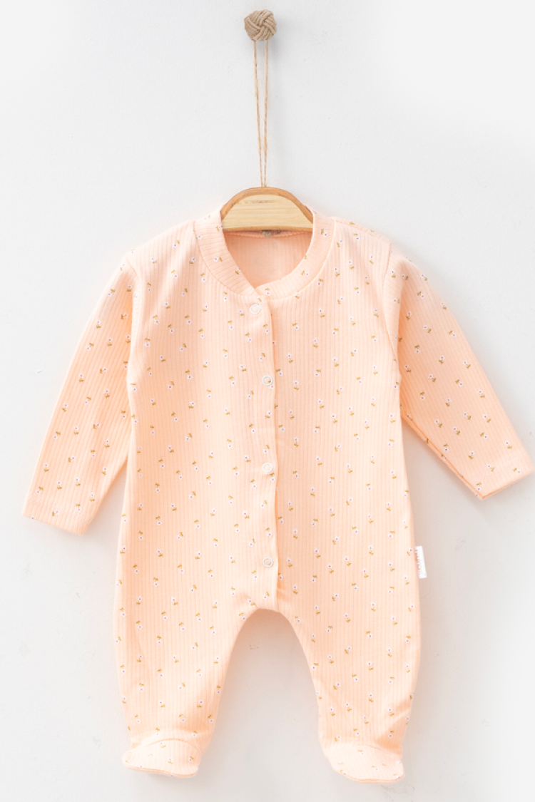 Baby Rompers and Overalls - B1 - Çiçek Desenli Raporlu Kız Tulum - Brand: NAYINOM - Women & Kids, Baby Clothes Wholesale - Globality Store