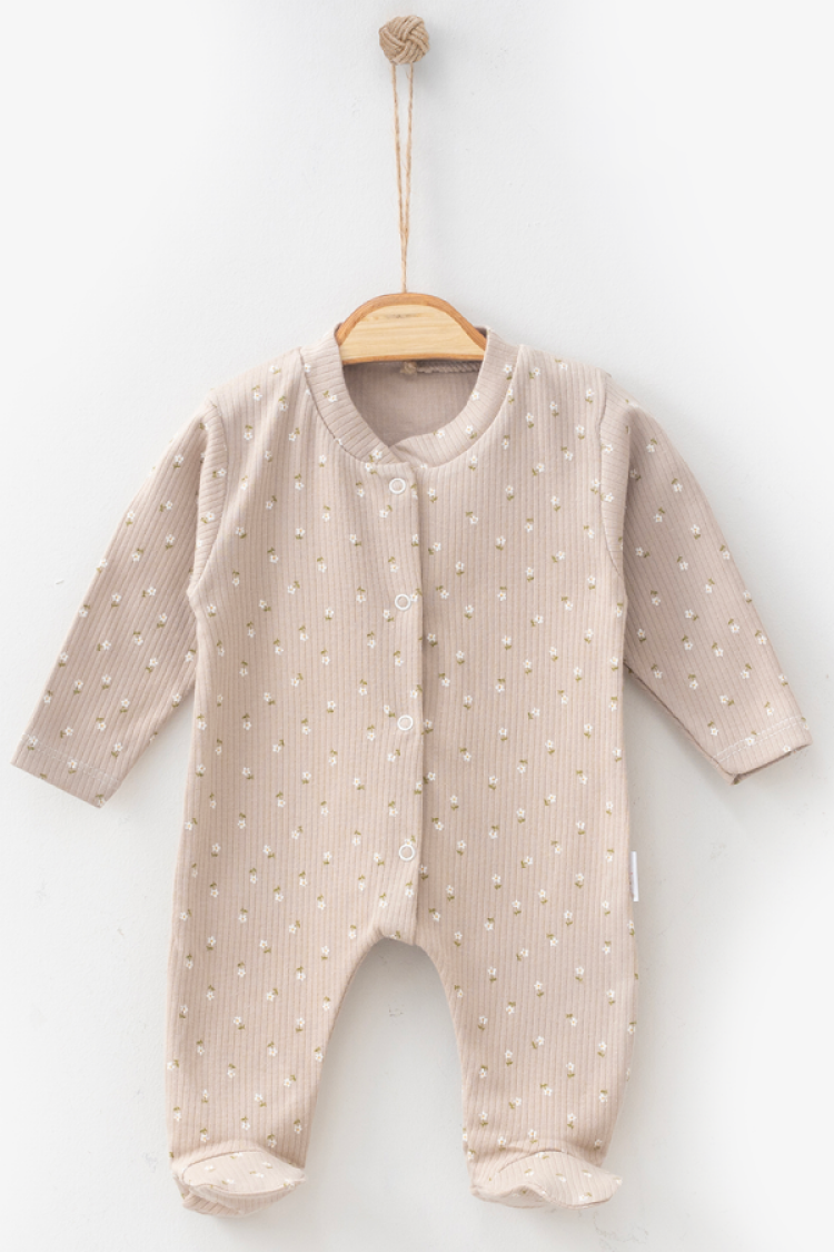 Baby Rompers and Overalls - B1 - Çiçek Desenli Raporlu Kız Tulum - Brand: NAYINOM - Women & Kids, Baby Clothes Wholesale - Globality Store