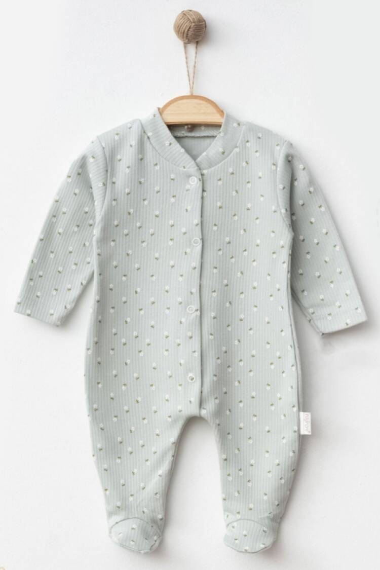 Baby Rompers and Overalls - B1 - Çiçek Desenli Raporlu Kız Tulum - Brand: NAYINOM - Women & Kids, Baby Clothes Wholesale - Globality Store