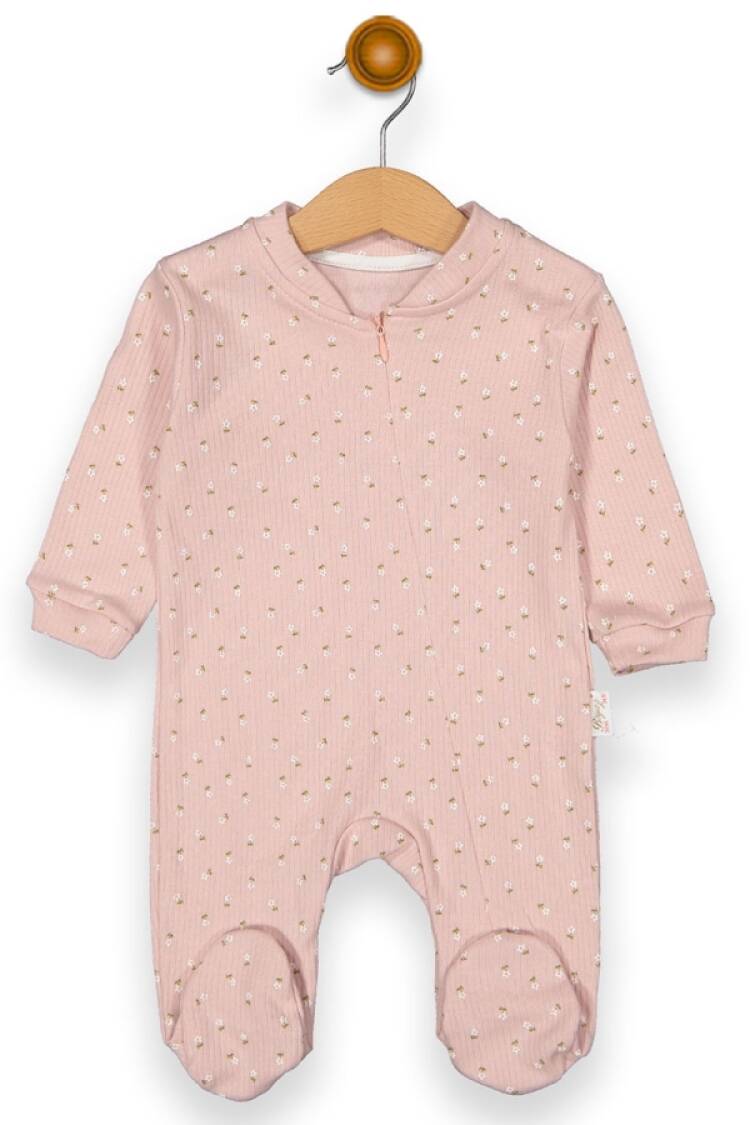 Baby Rompers and Overalls - B1 - Çiçek Desenli Raporlu Patikli Kız Bebe Tulum - Brand: BEYAZ BEBEK - Women & Kids, Baby Clothes Wholesale - Globality Store