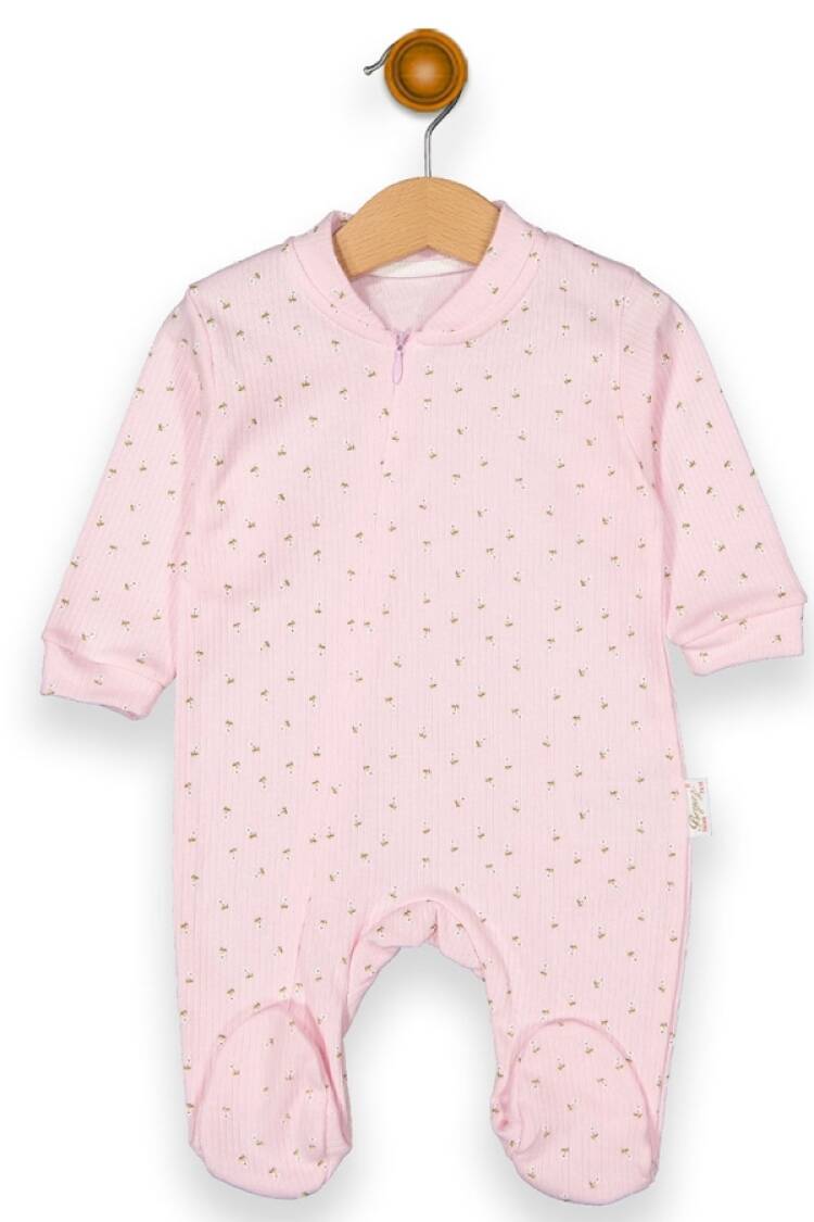 Baby Rompers and Overalls - B1 - Çiçek Desenli Raporlu Patikli Kız Bebe Tulum - Brand: BEYAZ BEBEK - Women & Kids, Baby Clothes Wholesale - Globality Store