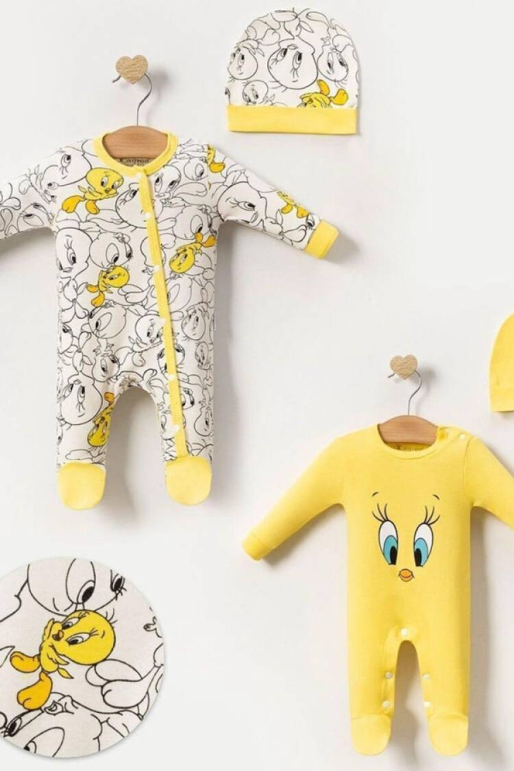 Baby Rompers and Overalls - B1 - Civciv Baskılı Unisex Bebe Tulum - Brand: CAYZEN - Women & Kids, Baby Clothes Wholesale - Globality Store