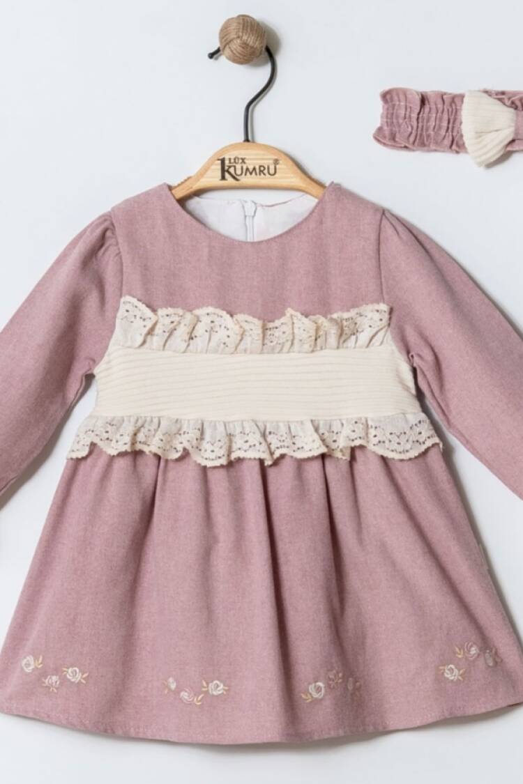 Baby Rompers and Overalls - B1 - Dantel Detaylı Bebe Elbise - Brand: KUMRU - Women & Kids, Baby Clothes Wholesale - Globality Store