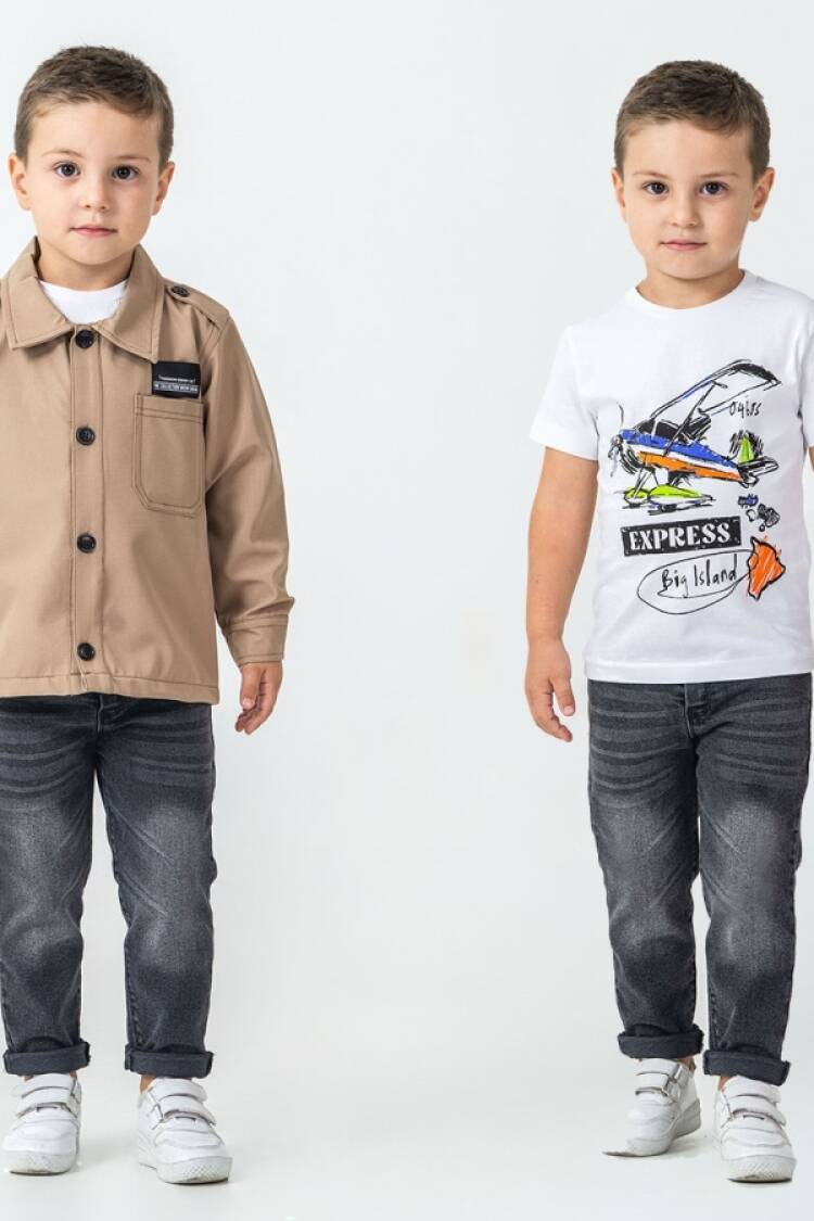 Boys' Sets - B1 - Desenli Ceketli Erkek Takım - Brand: BARKOD - Women & Kids, Baby Clothes Wholesale - Globality Store
