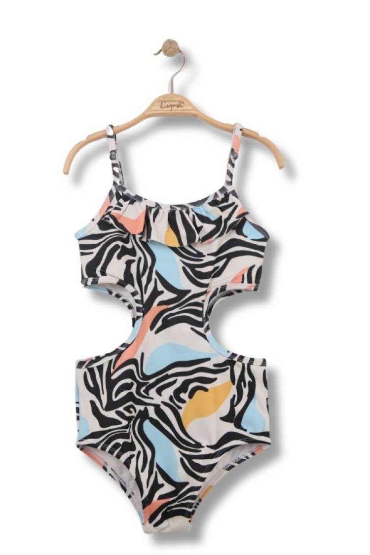 Mayo &amp; Deniz Şortu - B1 - Desenli Kız Mayo - Brand: LYRA KİDS - Women & Kids, Baby Clothes Wholesale - Globality Store