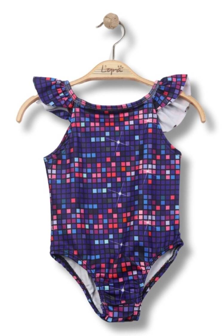 Mayo &amp; Deniz Şortu - B1 - Desenli Kız Mayo - Brand: LYRA KİDS - Women & Kids, Baby Clothes Wholesale - Globality Store