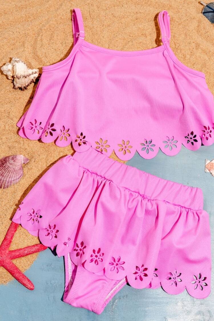 Mayo &amp; Deniz Şortu - B1 - Desenli Kız Mayo Bikini Takım - Brand: LYRA KİDS - Women & Kids, Baby Clothes Wholesale - Globality Store