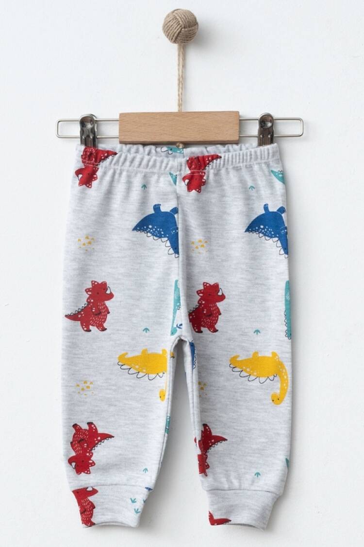 Baby Rompers and Overalls - B1 - Dinozor Desenli Erkek Bebe Tek Alt - Brand: NAYINOM - Women & Kids, Baby Clothes Wholesale - Globality Store