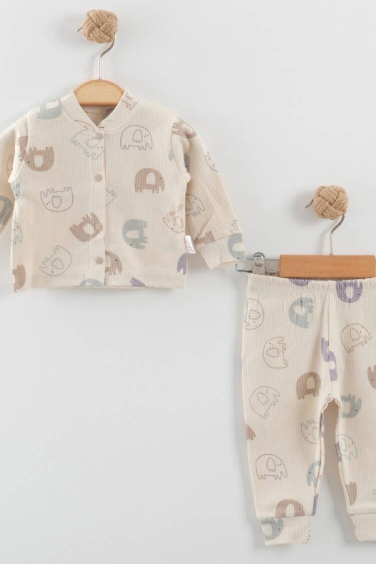 Baby Sets - B1 - Fil Desenli Raporlu Erkek Bebe Pijama Takım - Brand: NAYINOM - Women & Kids, Baby Clothes Wholesale - Globality Store