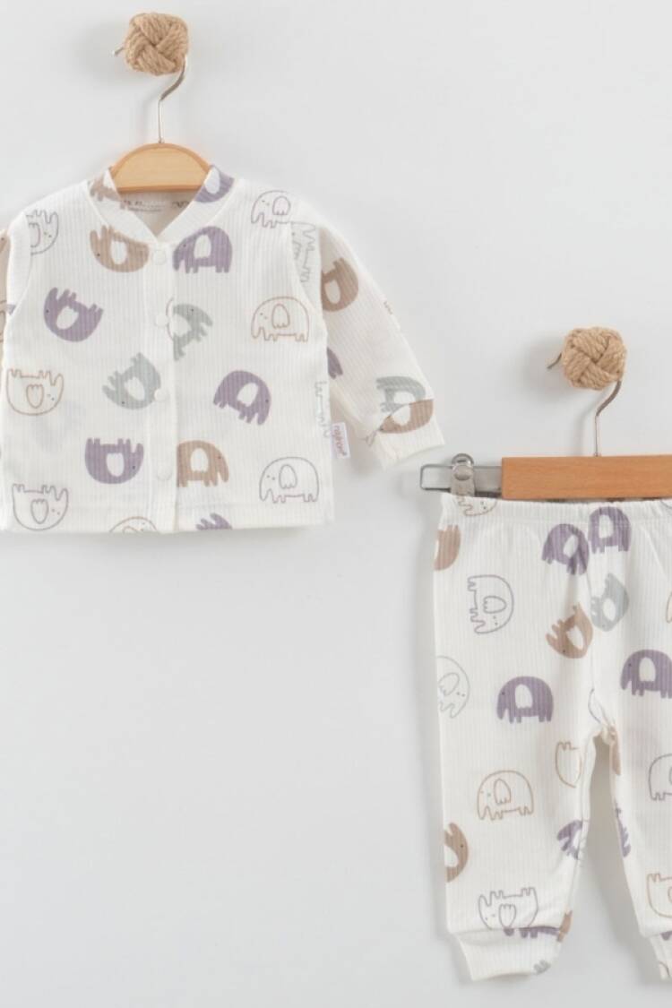 Baby Sets - B1 - Fil Desenli Raporlu Erkek Bebe Pijama Takım - Brand: NAYINOM - Women & Kids, Baby Clothes Wholesale - Globality Store