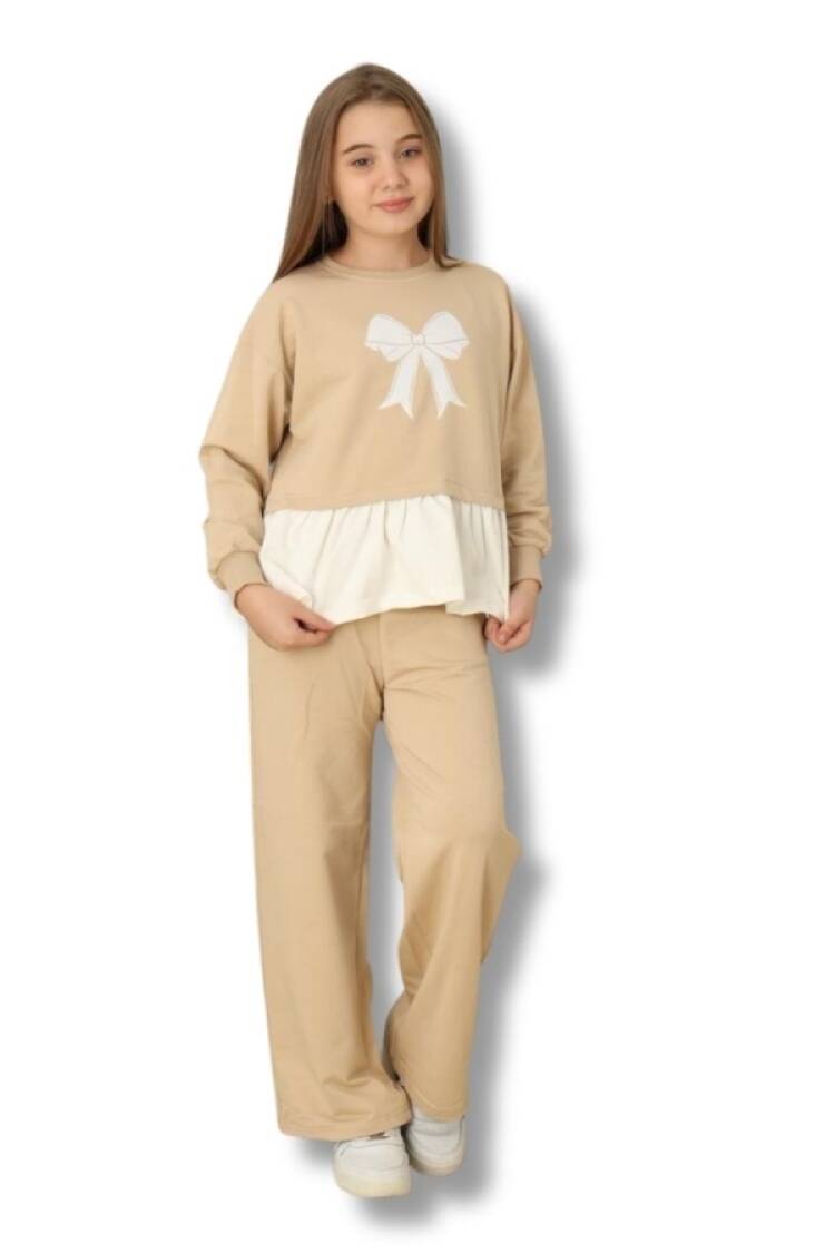 Girls' Suits - B1 - Fiyonk Baskılı Kız Takım - Brand: ÖZ BEBE - Women & Kids, Baby Clothes Wholesale - Globality Store