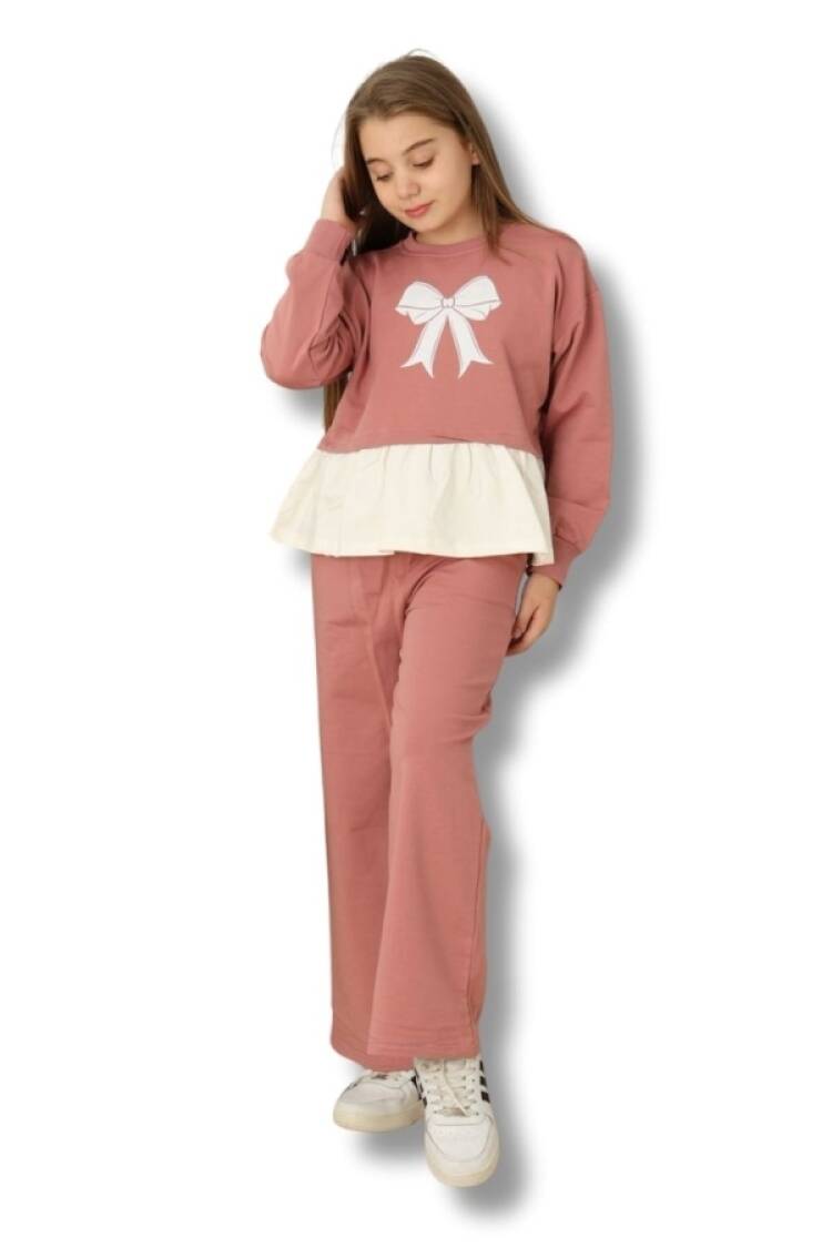 Girls' Suits - B1 - Fiyonk Baskılı Kız Takım - Brand: ÖZ BEBE - Women & Kids, Baby Clothes Wholesale - Globality Store